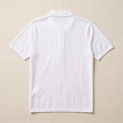 Blaise Diamond Knit Polo - back view