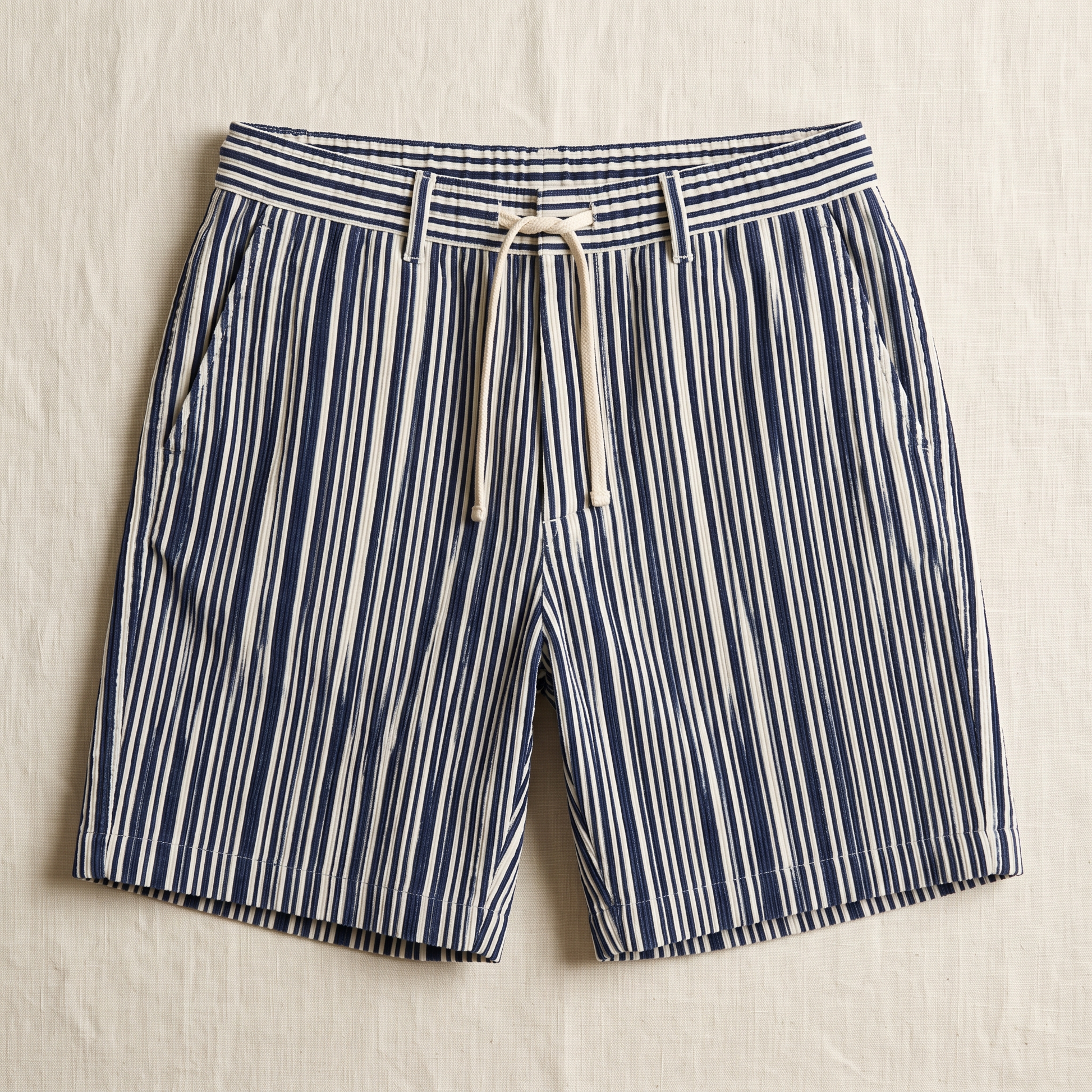 Venice Striped Cord Shorts - flat lay front