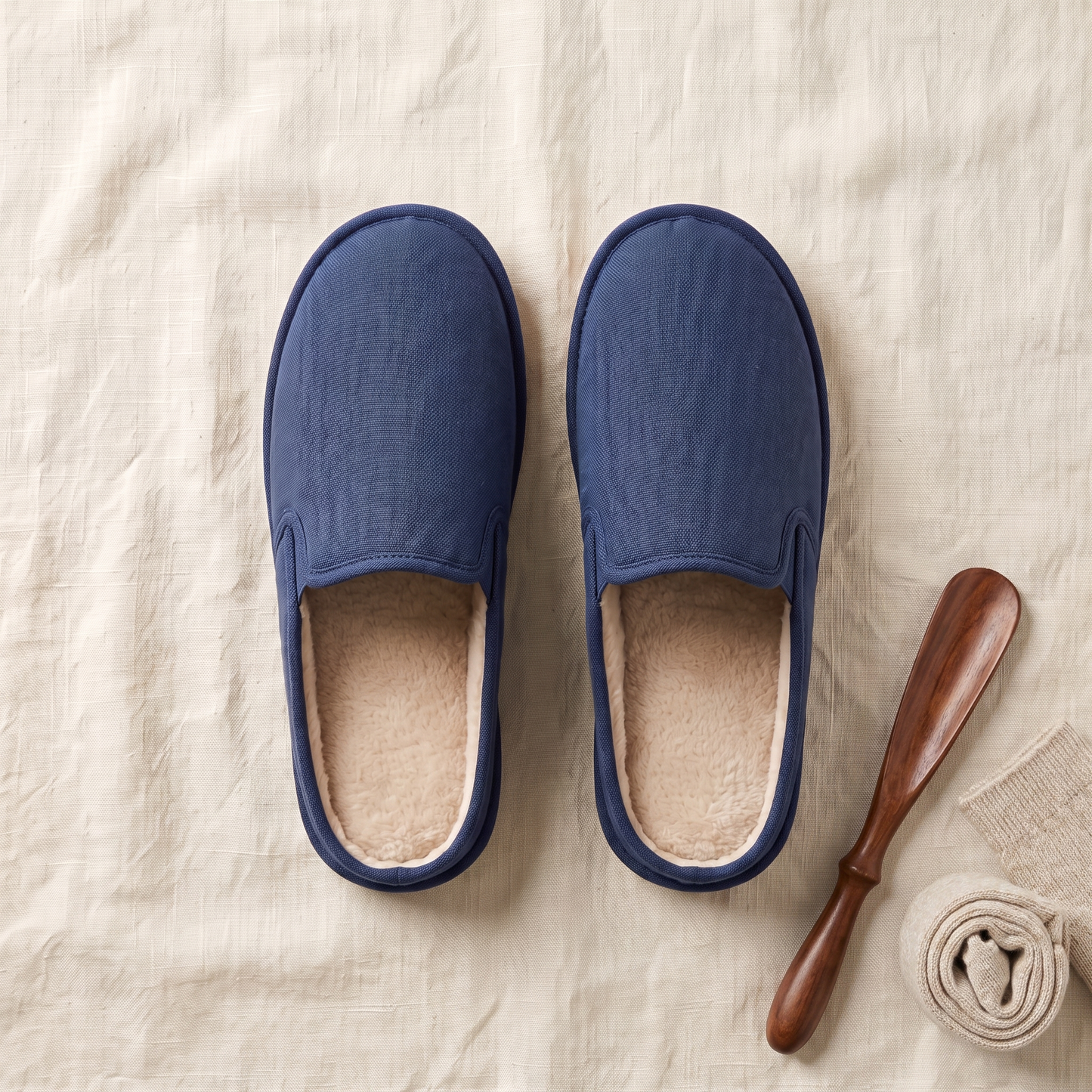Marlow Home Slippers - styled flat lay