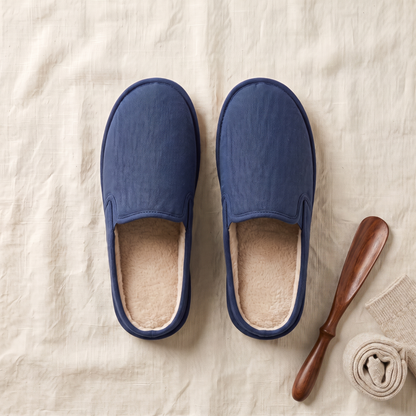 Marlow Home Slippers - styled flat lay