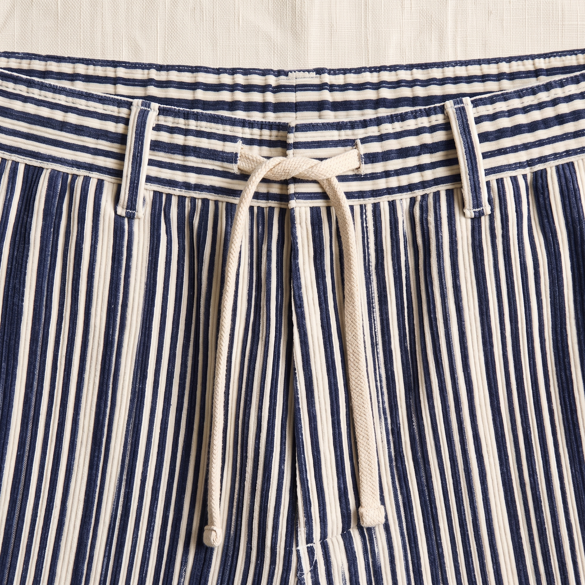 Venice Striped Cord Shorts - fabric detail