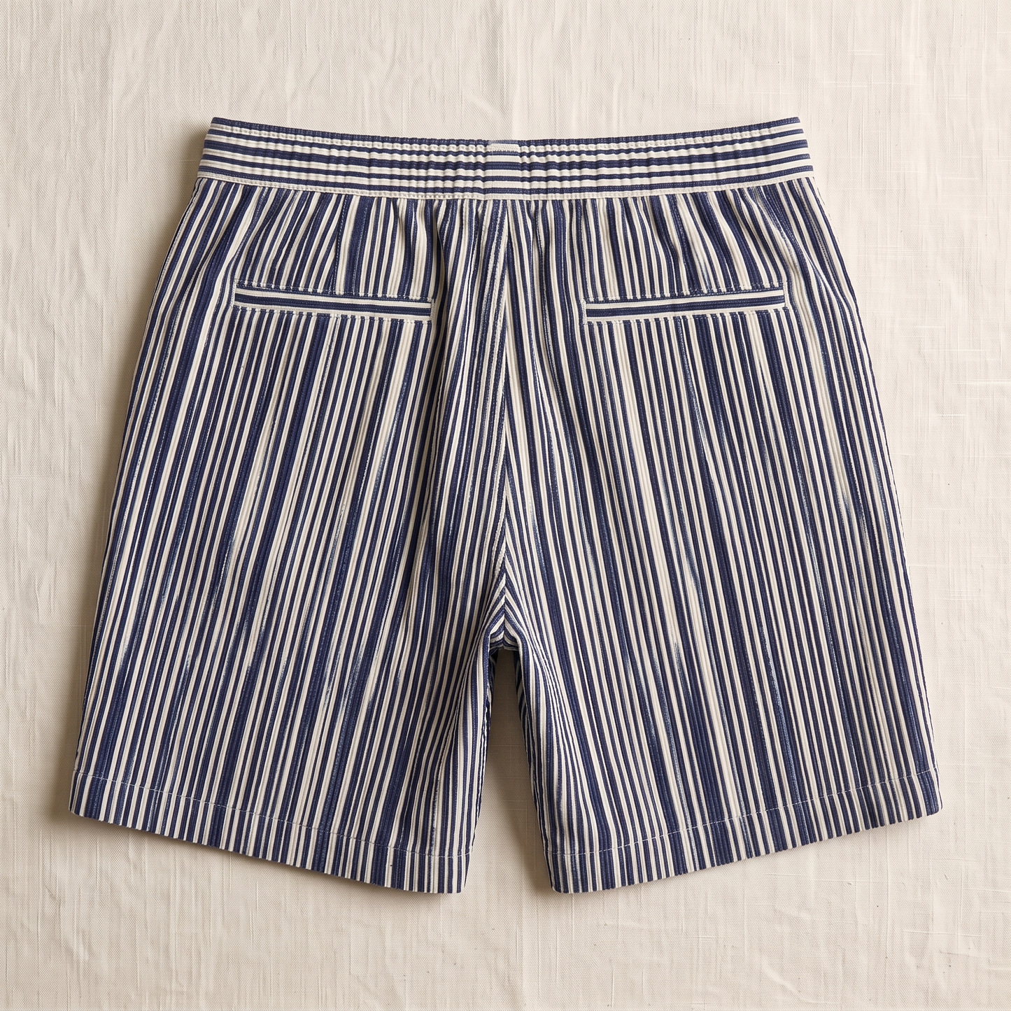 Venice Striped Cord Shorts - back view