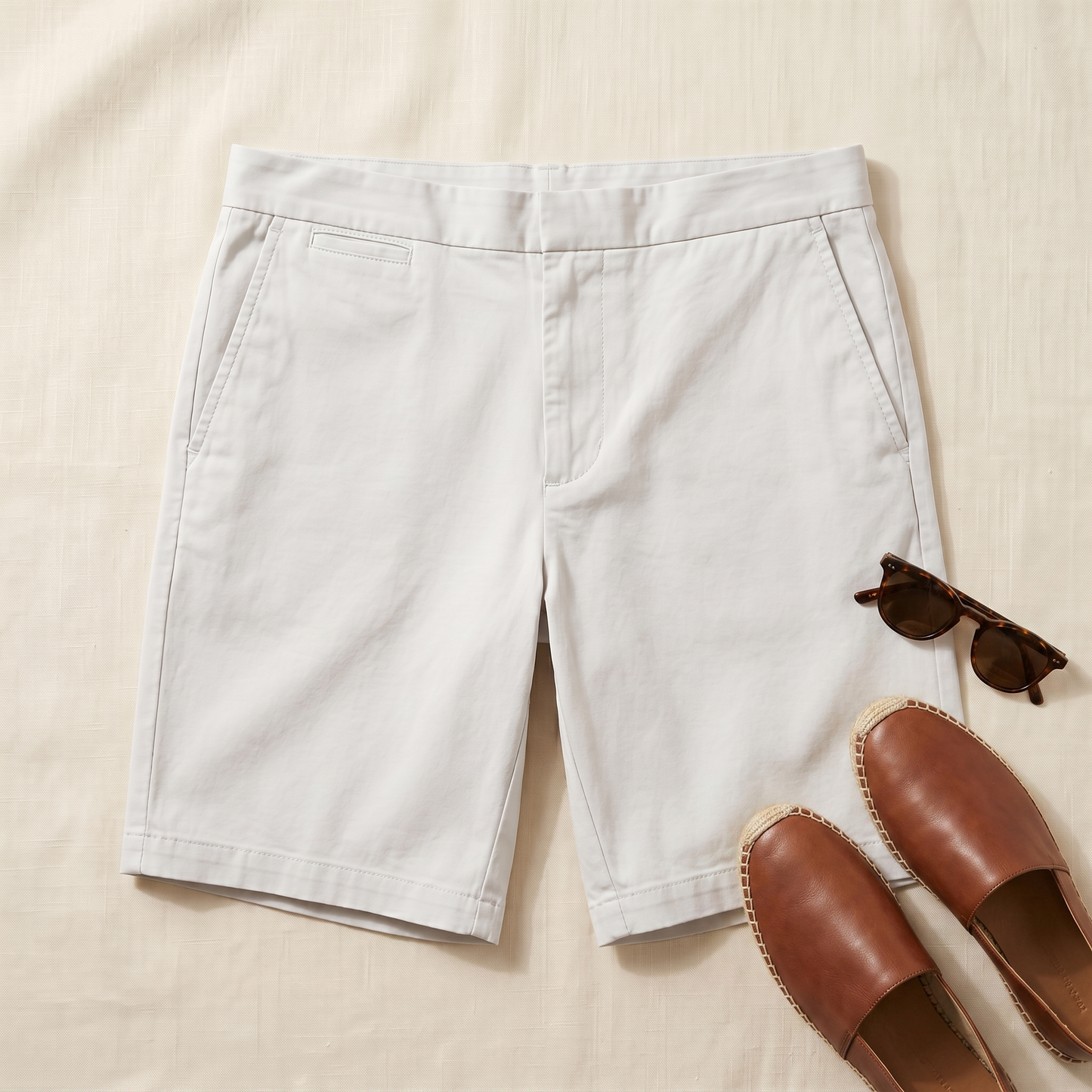 Nantucket Cotton Shorts - styled flat lay