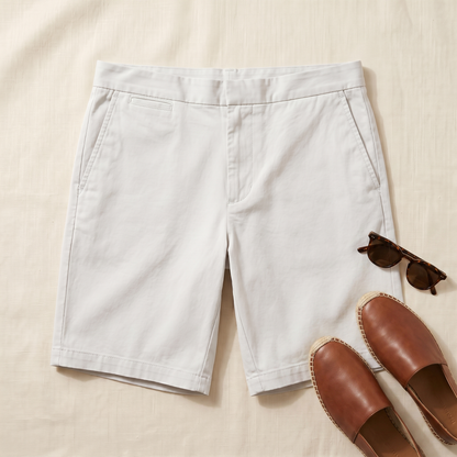 Nantucket Cotton Shorts - styled flat lay