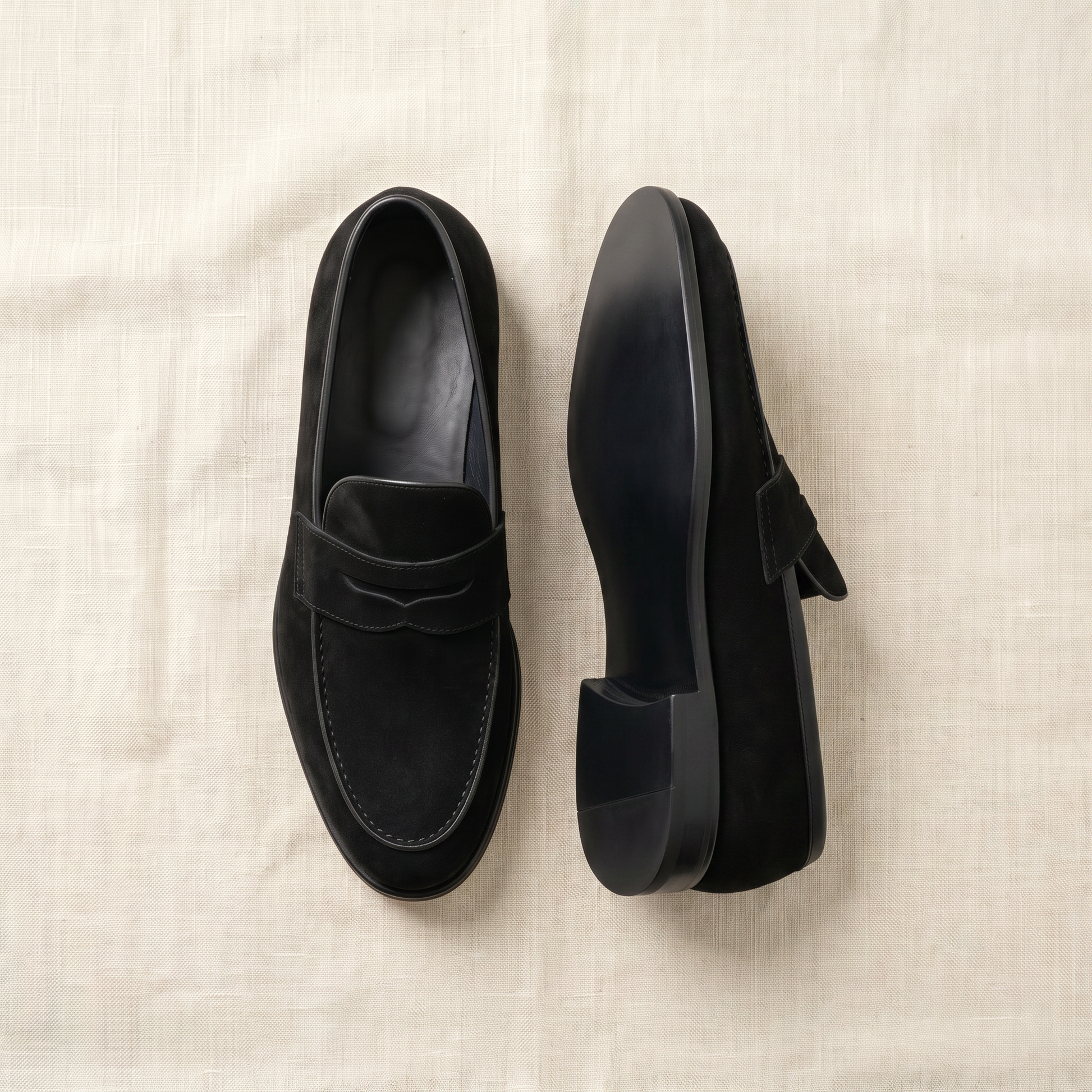 Napoli Suede Loafers - back view