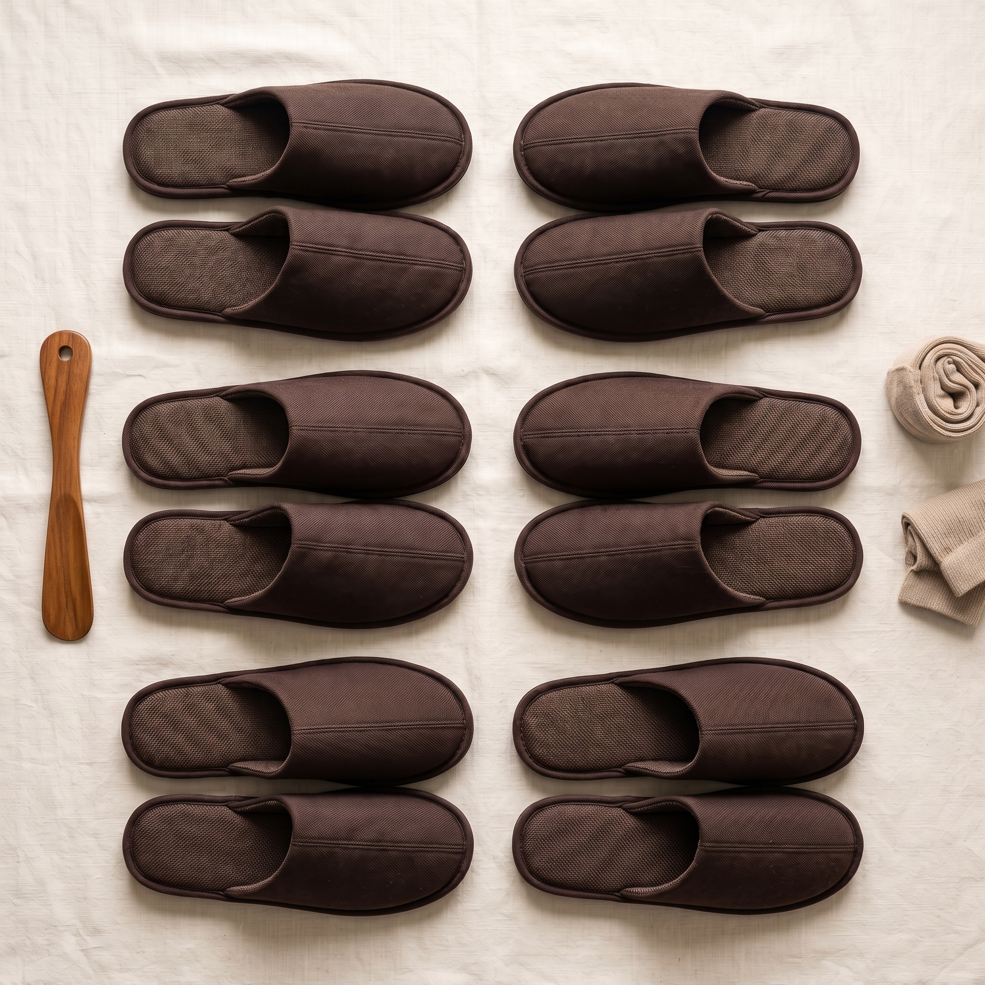 Otis Soft Slippers - styled flat lay