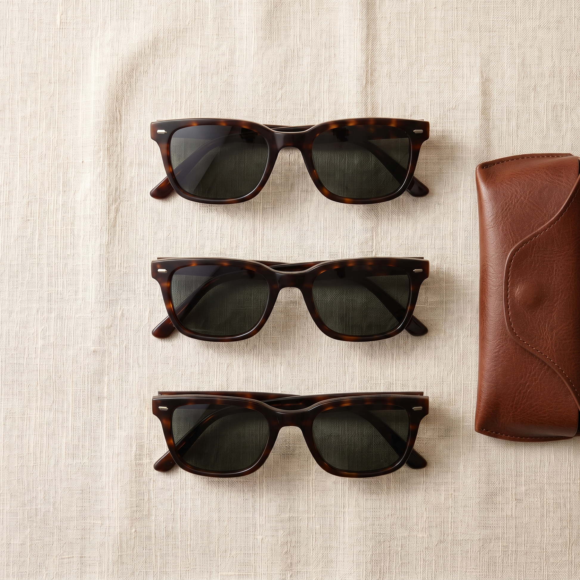 Soho Rectangle Sunglasses - styled flat lay