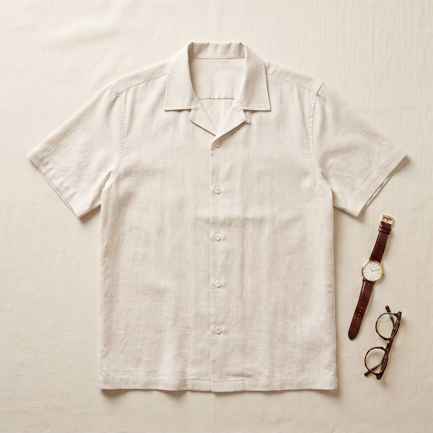 Havana Summer Shirt - styled flat lay