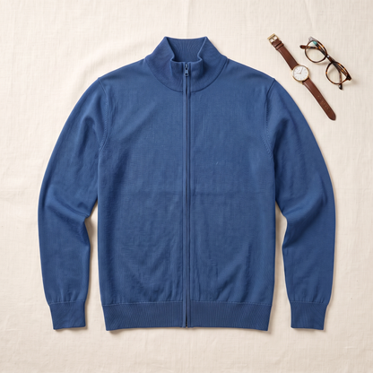 Stanton Stand-Collar Knit - styled flat lay