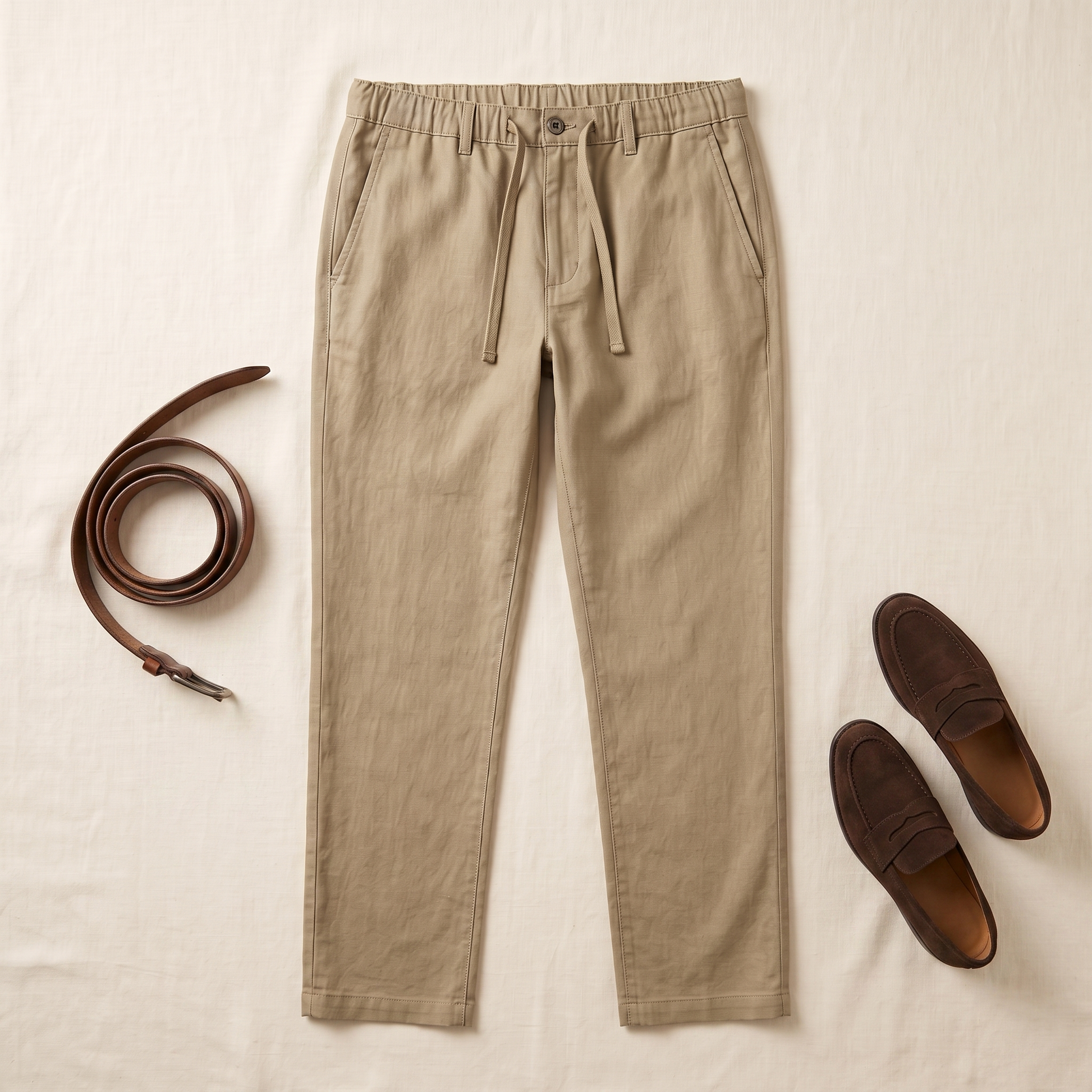 Brietta Linen Pants - styled flat lay