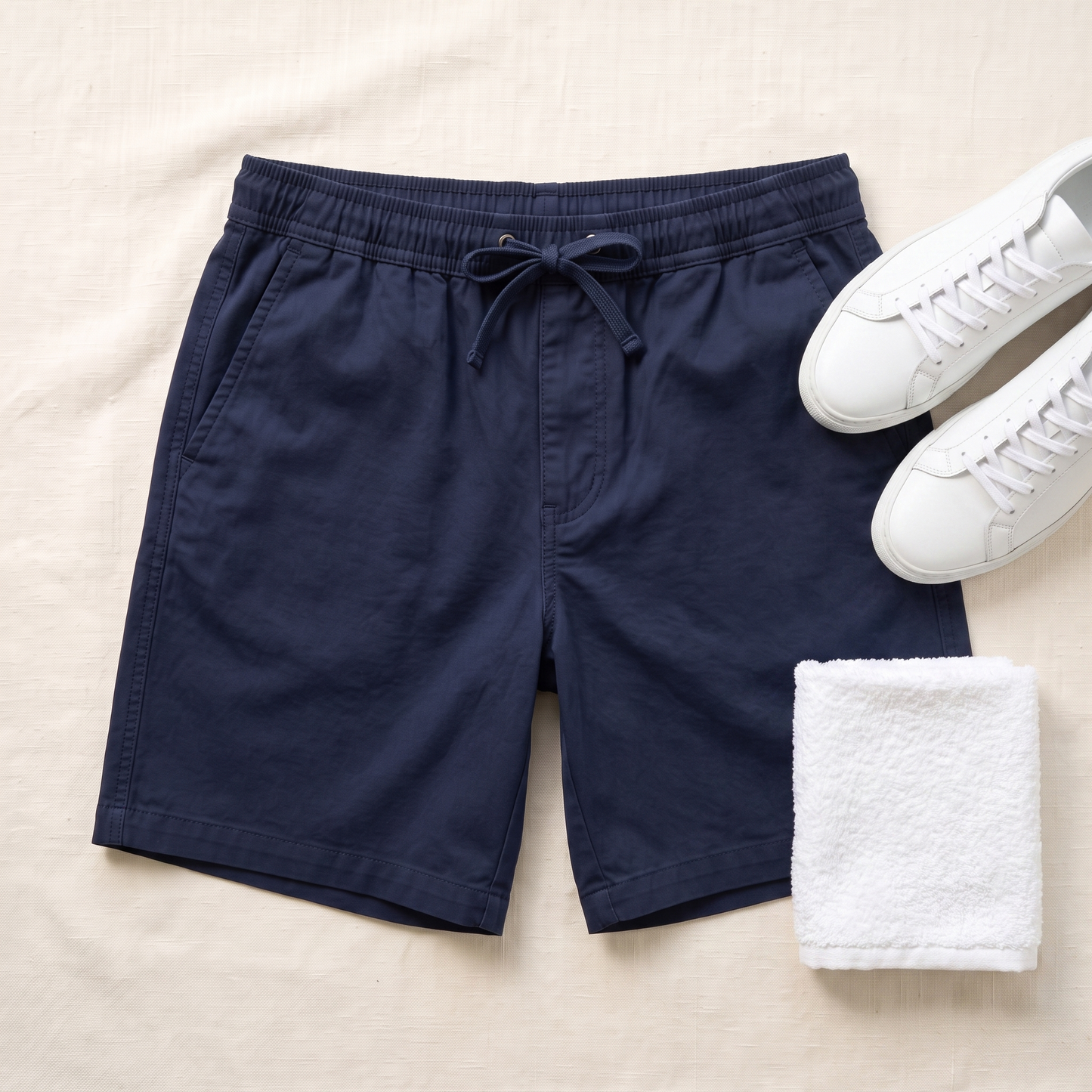 Byron Beach Shorts - styled flat lay