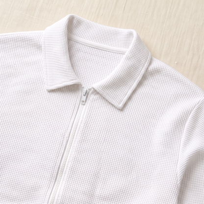 Bexley Waffle-Knit Jacket - fabric detail