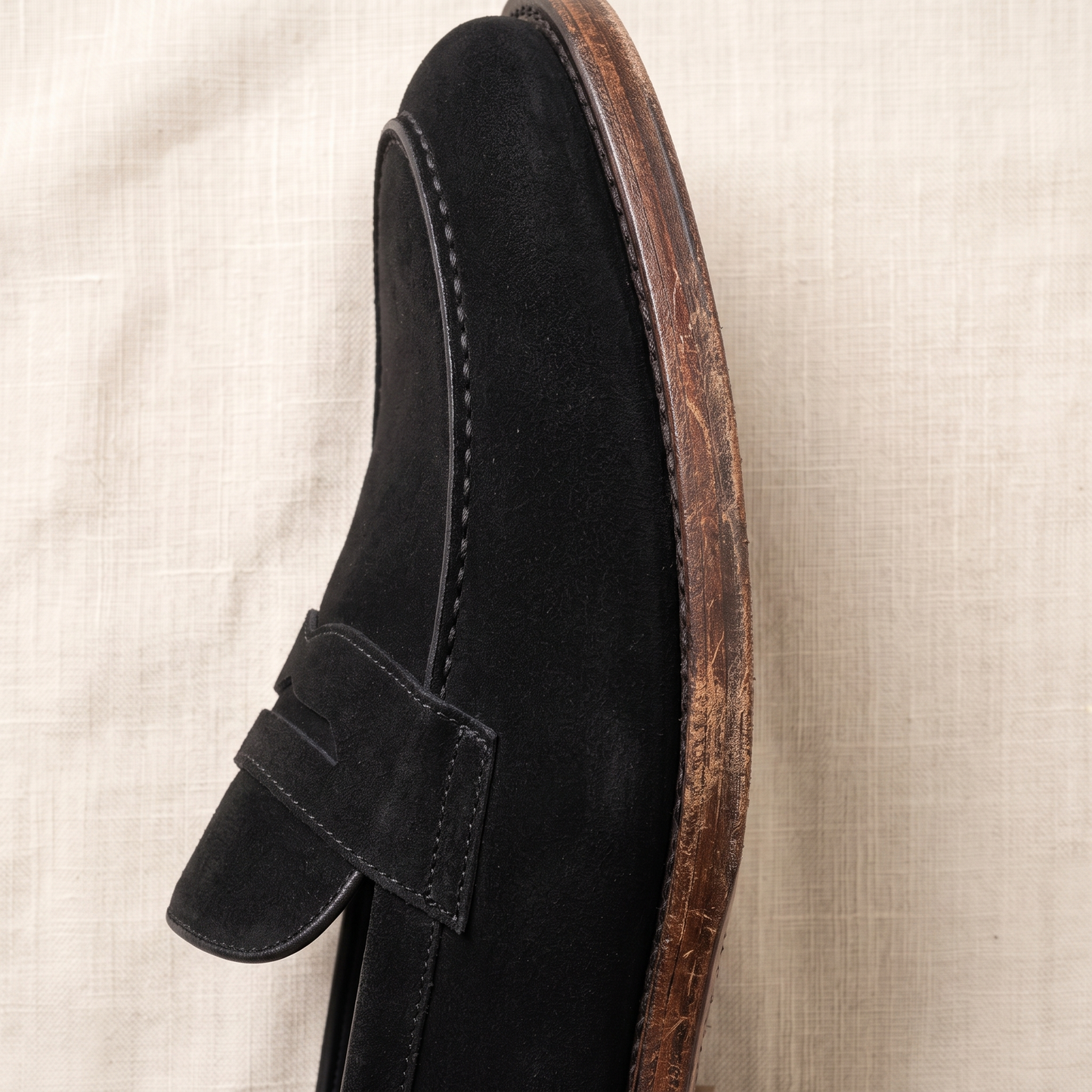 Napoli Suede Loafers - fabric detail