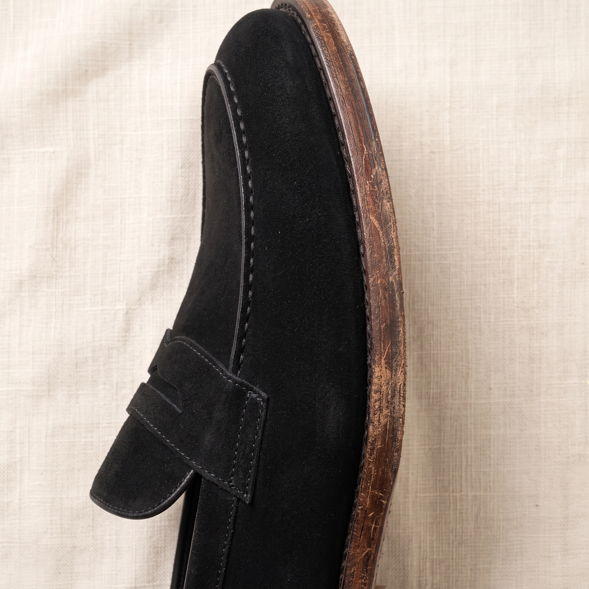 Napoli Suede Loafers - fabric detail