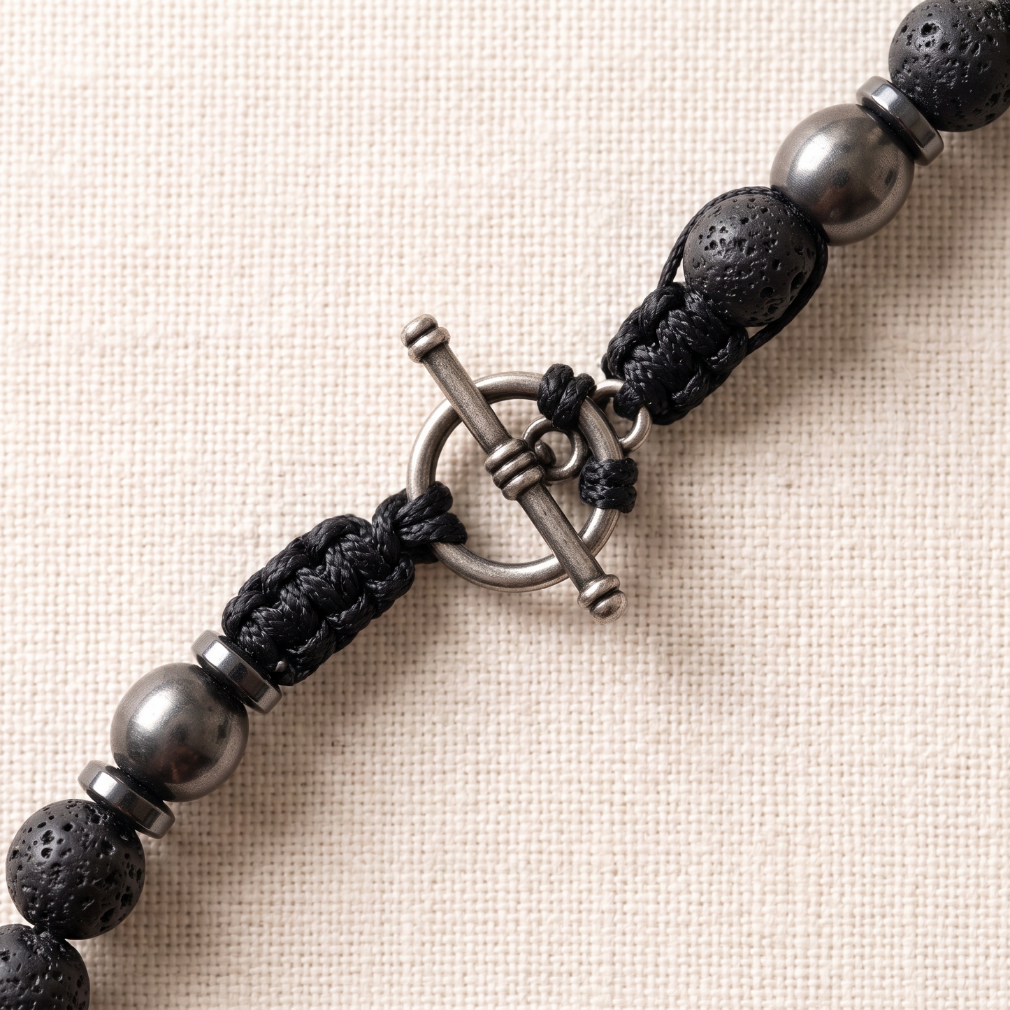 Tigris Beaded Bracelet - fabric detail
