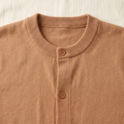 Ashford Button Knit Sweater - fabric detail