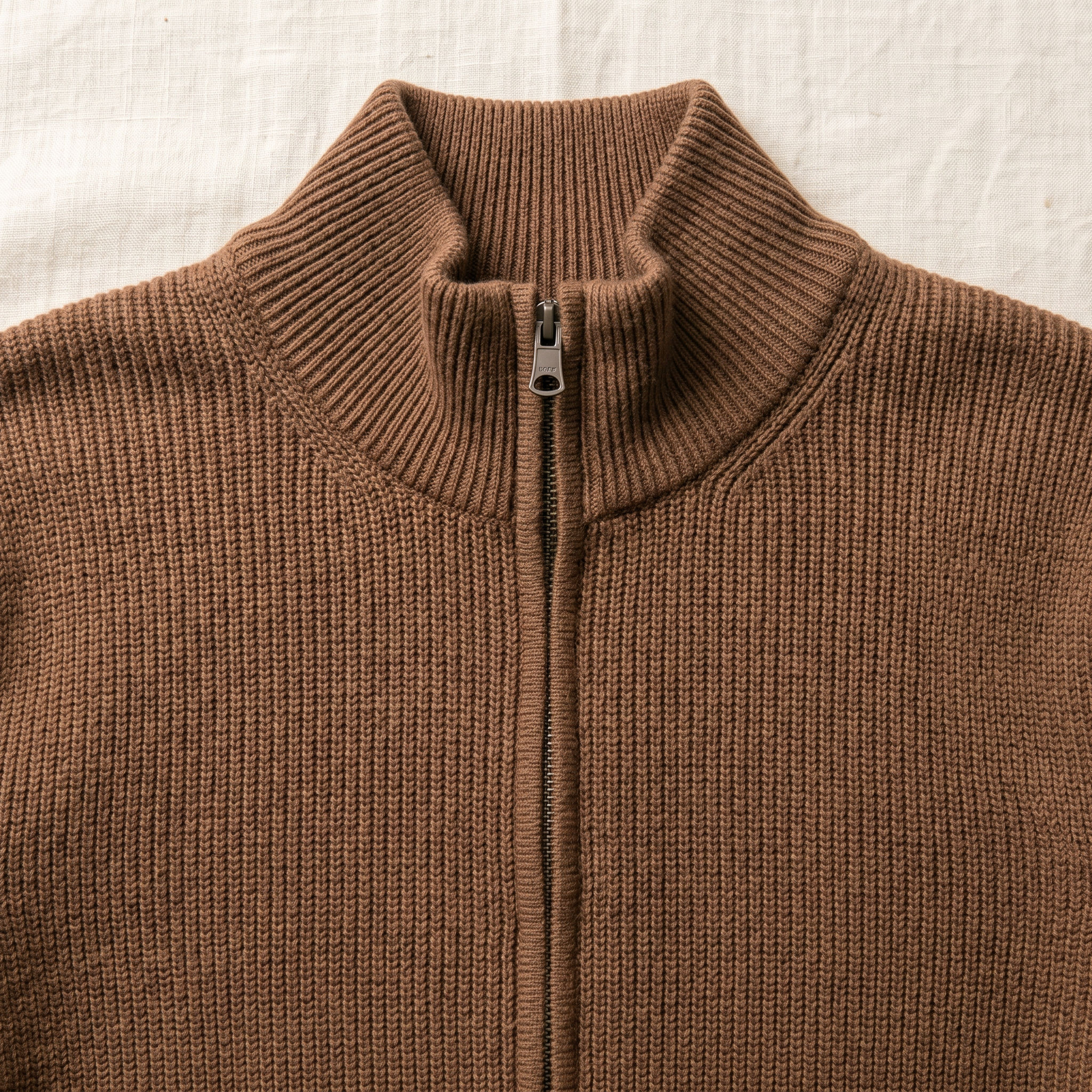 Camden Zip-Up Knit - fabric detail