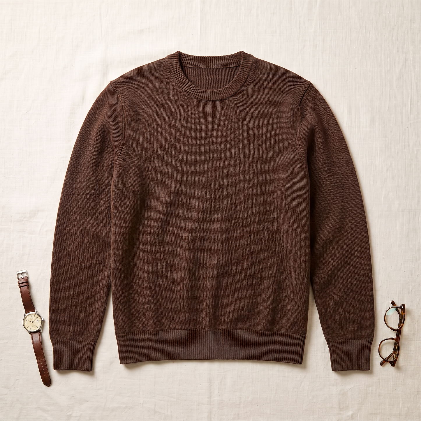 Aria Knit Sweater - styled flat lay
