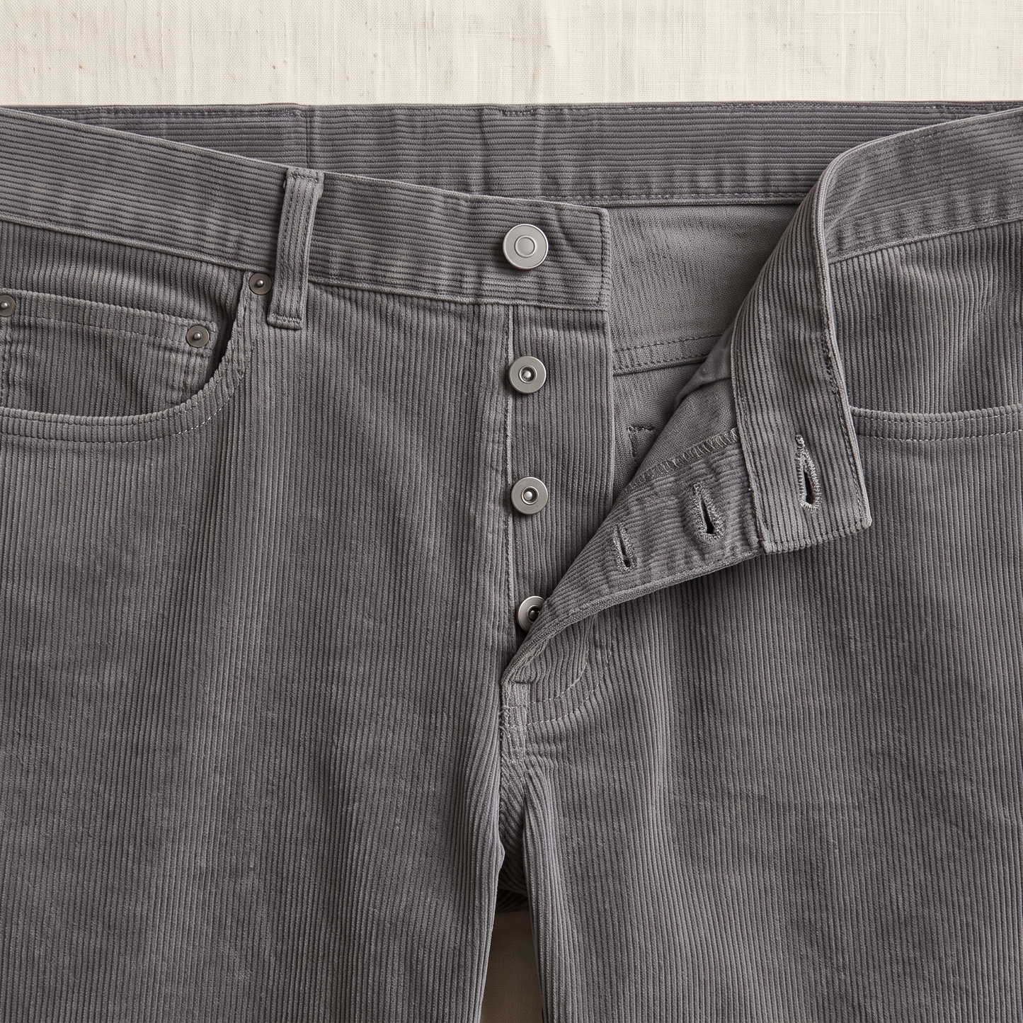 Hale Striped Corduroys - fabric detail