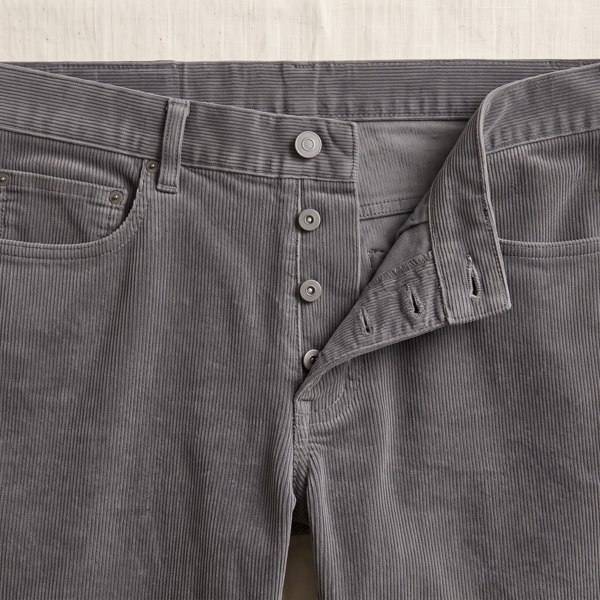 Hale Striped Corduroys - fabric detail