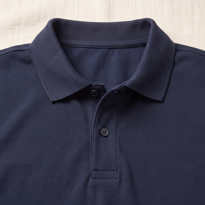 Alden Pique Polo Shirt - fabric detail