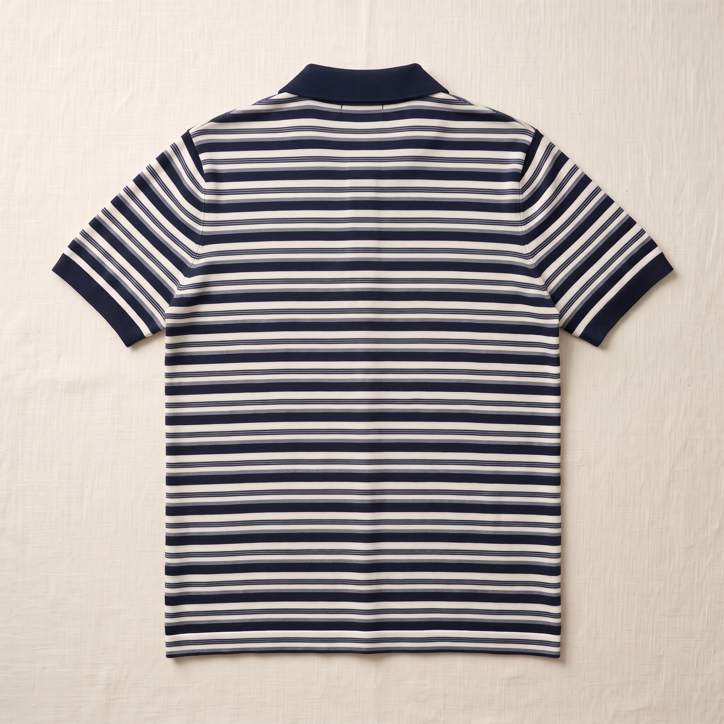Marina Striped Knit Polo - back view