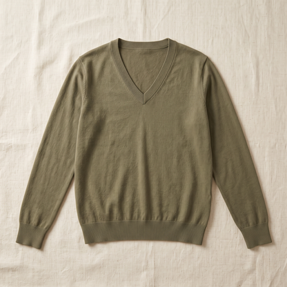 Colette V-Neck Pullover - flat lay front