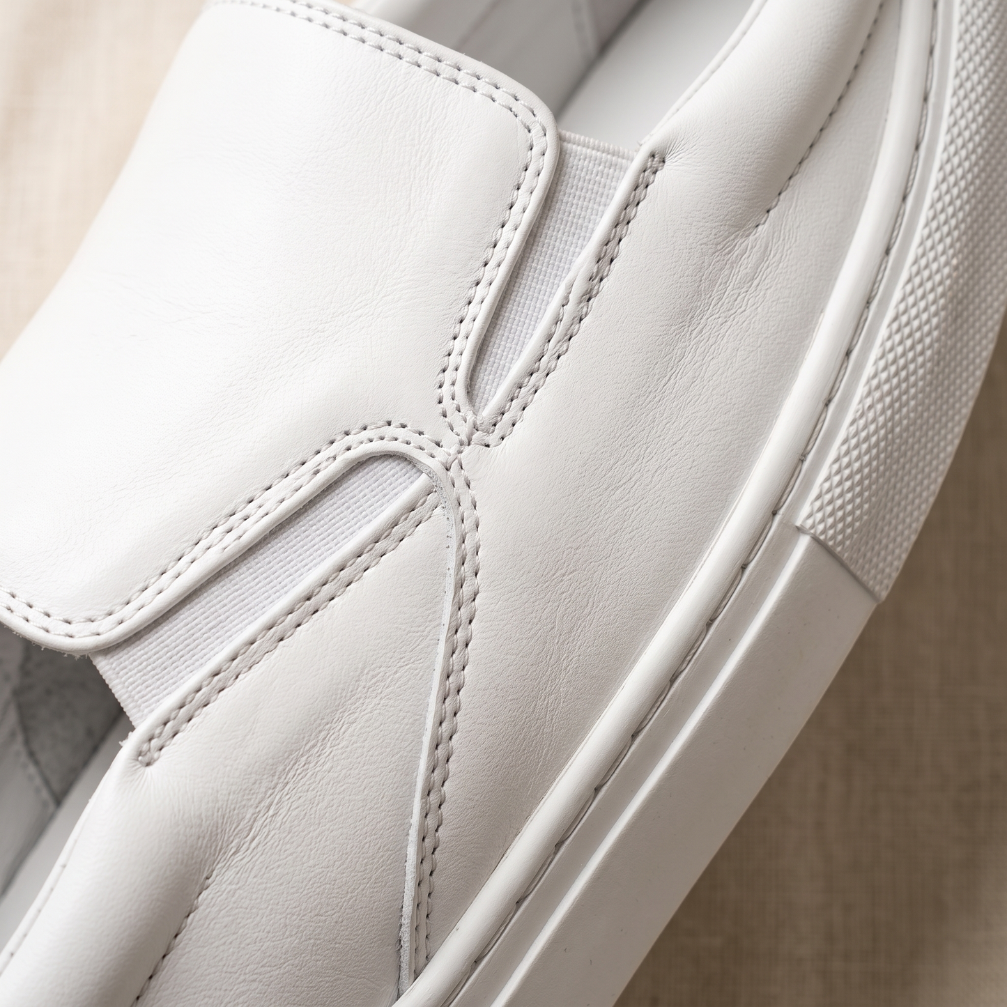 Como Leather Slip-Ons - fabric detail