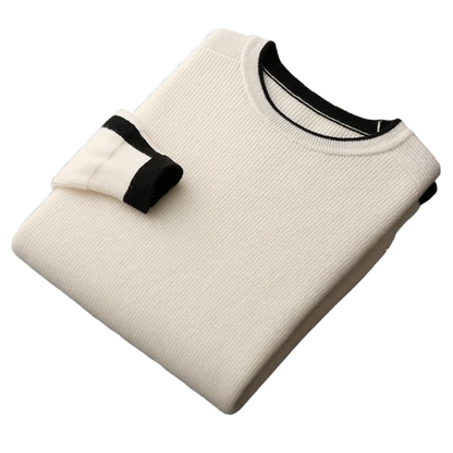 Contrast-Trim wool Crewneck