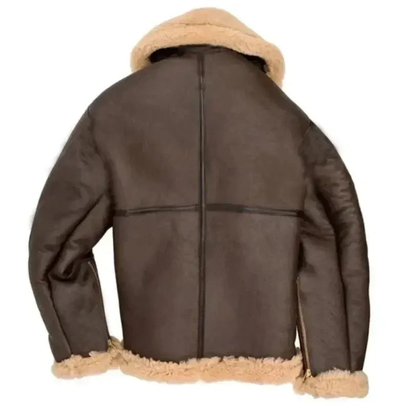 Sherpa-Lined Aviator Jacket