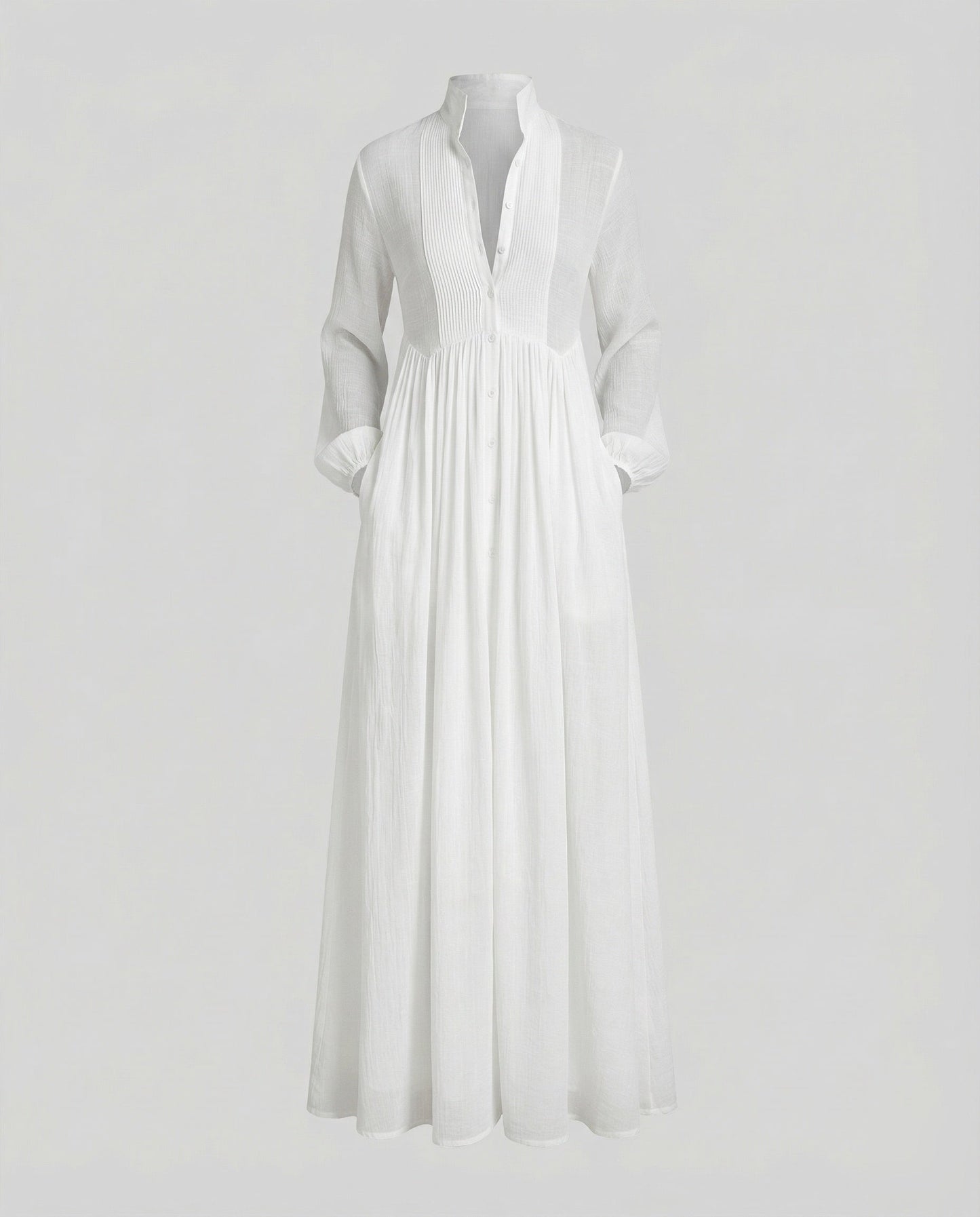 Women’s Lightweight Button Front Maxi Shirt Dress – Relaxed Flowy Silhouette