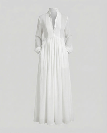 Women’s Lightweight Button Front Maxi Shirt Dress – Relaxed Flowy Silhouette