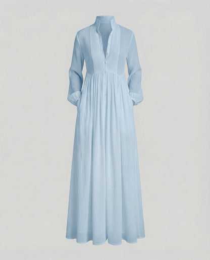 Women’s Lightweight Button Front Maxi Shirt Dress – Relaxed Flowy Silhouette