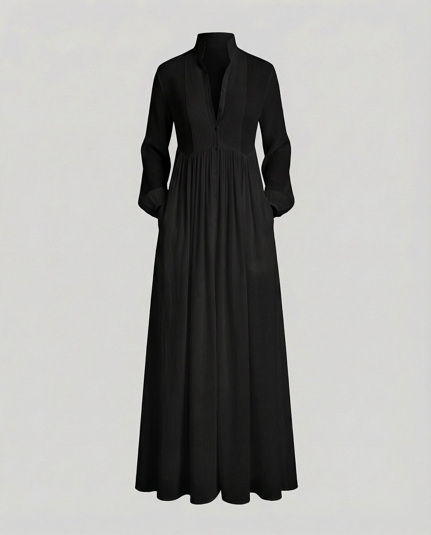 Women’s Lightweight Button Front Maxi Shirt Dress – Relaxed Flowy Silhouette